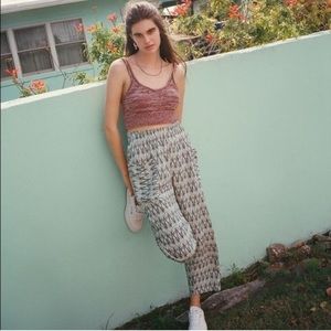 UO Cottage Printed Pull-On Pant. XS
